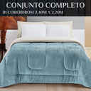 Ver imagem 6 de Coberdron Queen Size Everest Edredom Luxuoso Quentinho:azul