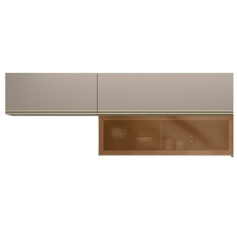 Armario Aereo 120 Cm Vd e Armario Aereo 80 Cm Mdf Proenca Nogueira Nude Prime Demartez