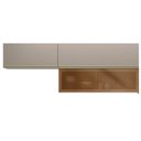 Ver imagem 1 de Armario Aereo 120 Cm Vd e Armario Aereo 80 Cm Mdf Proenca Nogueira Nude Prime Demartez