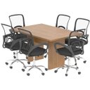 Ver imagem 4 de Mesa de Reunião para Escritório 6 Lugares Amêndoa