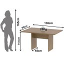 Ver imagem 3 de Mesa de Reunião para Escritório 6 Lugares Amêndoa