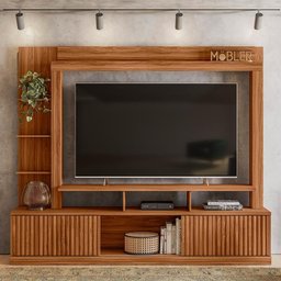 Estante Home Theater Flórida para TV até 65” Cinamomo Mel - PR Móveis - 2
