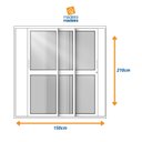 Ver imagem 3 de Porta de Correr de Aluminio 210x150cm 3 Folhas Moveis