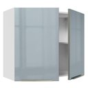 Ver imagem 6 de Armário Aéreo Madesa Lux 80 cm 2 Portas Branco/Cinza
