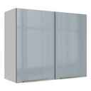 Ver imagem 1 de Armário Aéreo Madesa Lux 80 cm 2 Portas Branco/Cinza