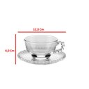 Ver imagem 6 de Conjunto de 4 Xícaras de Chá com Pires 200 Ml Cristal Wolff