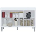 Ver imagem 4 de Balcão de Pia para Cozinha 120 Cm 3 Portas Kadu Amêndoa/branco