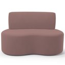 Ver imagem 5 de Sofá 2 Lugares 140cm Orgânico para Sala de Estar Living Larissa L02 Suede Rosê - Lyam Decor