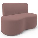 Ver imagem 2 de Sofá 2 Lugares 140cm Orgânico para Sala de Estar Living Larissa L02 Suede Rosê - Lyam Decor