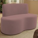 Ver imagem 1 de Sofá 2 Lugares 140cm Orgânico para Sala de Estar Living Larissa L02 Suede Rosê - Lyam Decor