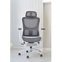 Ver imagem 2 de Cadeira de Escritório Ergonômica Presidente Premium Apoio de Pés Branca e Preta