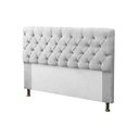 Ver imagem 1 de Cabeceira para Cama Box Solteiro 90cm Sofia c/ Capitonê Corano Branco