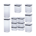 Ver imagem 1 de Kit 12 Potes Herméticos Organizadores Empilháveis Paramount