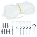 Ver mais imagens de Varal de Teto em Aço e Kit para Fixar 1,20 X 56 M Preto