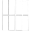 Ver imagem 2 de Porta de Correr de Aluminio 210x200cm 2 Folhas Moveis e 2 Folha Fixa