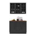 Ver imagem 2 de Cozinha Modulada Compacta Americana 100% MDF 120cm com Rodapé Provence Multimóveis Crink-CPT005