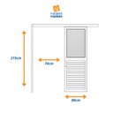 Ver imagem 2 de Porta de Correr Lambri de Aluminio 215x80cm com Vidro Mini Borel