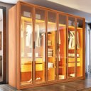 Ver imagem 1 de Guarda Roupa Casal 6 Portas Reflecta com LED 4 Gavetas 100% MDF Freijó New Reflex Yescasa Marrom
