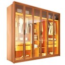 Ver imagem 2 de Guarda Roupa Casal 6 Portas Reflecta com LED 4 Gavetas 100% MDF Freijó New Reflex Yescasa Marrom