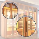 Ver imagem 5 de Guarda Roupa Casal 6 Portas Reflecta com LED 4 Gavetas 100% MDF Freijó New Reflex Yescasa Marrom