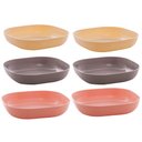 Ver imagem 1 de Kit 6 Bowls Lyor Quadrados Bambu Sortido Tigela 14,5x3cm Frutas Petiscos Sobremesas
