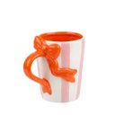 Ver imagem 1 de Caneca Ceramica Branca Rosa Laço Vermelho 11cm Florarte