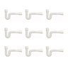 Kit 9 Sifão Sanfonado Branco Cozinha Pia Banheiro Tanque Universal Abs Premium - 1