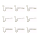 Ver imagem 1 de Kit 9 Sifão Sanfonado Branco Cozinha Pia Banheiro Tanque Universal Abs Premium