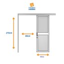 Ver imagem 3 de Porta de Correr Suspensa de Aluminio 215x100cm com Vidro Temperado