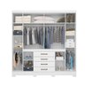 Guarda Roupa Casal 8 Portas 84020 Branco - 2