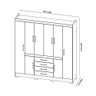 Guarda Roupa Casal 8 Portas 84020 Branco - 3