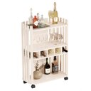 Ver imagem 1 de Aparador Bar com Adega Ripado Carrinho com Rodizíos Vino Off