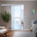 Ver imagem 1 de Porta de Correr Suspensa de Aluminio 215x100cm com Vidro Temperado