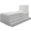 Ver imagem 1 de Cama Baú Solteiro com Cama Auxiliar e Colchões Larissa Branco Framar
