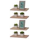 Ver imagem 2 de Kit 4 Prateleiras 40 x 20cm Carvalho Suporte Invisível
