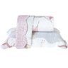 Kit Cobre Leito Rolinho Solteiro + Porta Travesseiro Toque Macio Ballet - 2