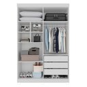 Ver imagem 2 de Guarda-roupa 4 Portas 3 Gavetas New Malibu Espresso Móveis