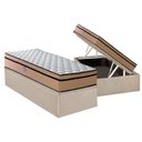 Ver imagem 1 de Cama Box Baú Solteiro: Colchão Espuma D45 Plumatex Plumatex Selectus 24 + Base Universal Suede