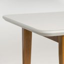 Ver imagem 4 de Mesa com 4 Cadeiras Madeira Maciça Tampo MDF e Vidro 160cm Tangará Tiê CabeCasa MadeiraOriginals Bege/Caramelo/Off White/Amêndoa