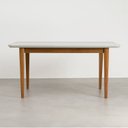 Ver imagem 2 de Mesa com 4 Cadeiras Madeira Maciça Tampo MDF e Vidro 160cm Tangará Tiê CabeCasa MadeiraOriginals Bege/Caramelo/Off White/Amêndoa