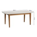 Ver imagem 4 de Mesa com 6 Cadeiras Madeira Maciça Tampo MDF e Vidro 180cm Tangará Tiê CabeCasa MadeiraOriginals Beg