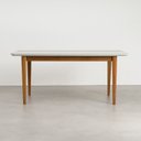 Ver mais imagens de Mesa com 6 Cadeiras Madeira Maciça Tampo MDF e Vidro 180cm Tangará Tiê CabeCasa MadeiraOriginals Beg