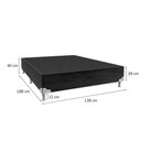 Ver imagem 2 de Base para Cama Box Casal 138x188x28 Sued Preto Portobel Preto