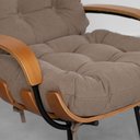 Ver imagem 6 de Poltrona Costela com Braço e Puff lona - Caqui Abra Cadabra