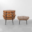 Ver imagem 4 de Poltrona Costela com Braço e Puff lona - Caqui Abra Cadabra