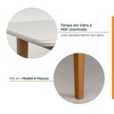 Ver imagem 6 de Mesa com 8 Cadeiras Madeira Maciça Tampo MDF e Vidro Tangará Tiê CabeCasa MadeiraOriginals Bege/Cara