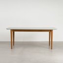 Ver mais imagens de Mesa com 8 Cadeiras Madeira Maciça Tampo MDF e Vidro Tangará Tiê CabeCasa MadeiraOriginals Bege/Cara