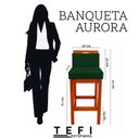 Ver imagem 6 de Banqueta Alta de Madeira Aurora Balcão Cozinha Bistro com Encosto Suede Verde