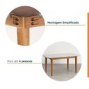 Ver imagem 7 de Mesa com 4 Cadeiras Madeira Maciça Tampo MDF e Vidro Tangará Tiê CabeCasa MadeiraOriginals Bege/C