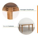 Ver imagem 7 de Mesa com 4 Cadeiras Madeira Maciça Tampo MDF e Vidro Tangará Tiê CabeCasa MadeiraOriginals Bege/Cara
